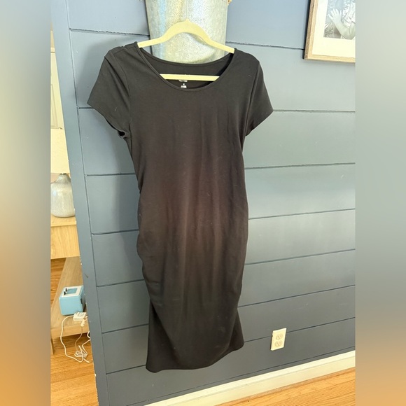 Isabel maternity black short sleeve dress medium - Picture 1 of 4